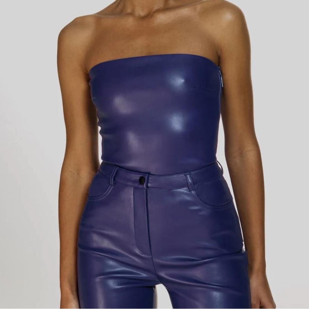 Cult Naked Faux Leather Kill Bandeau in Purple